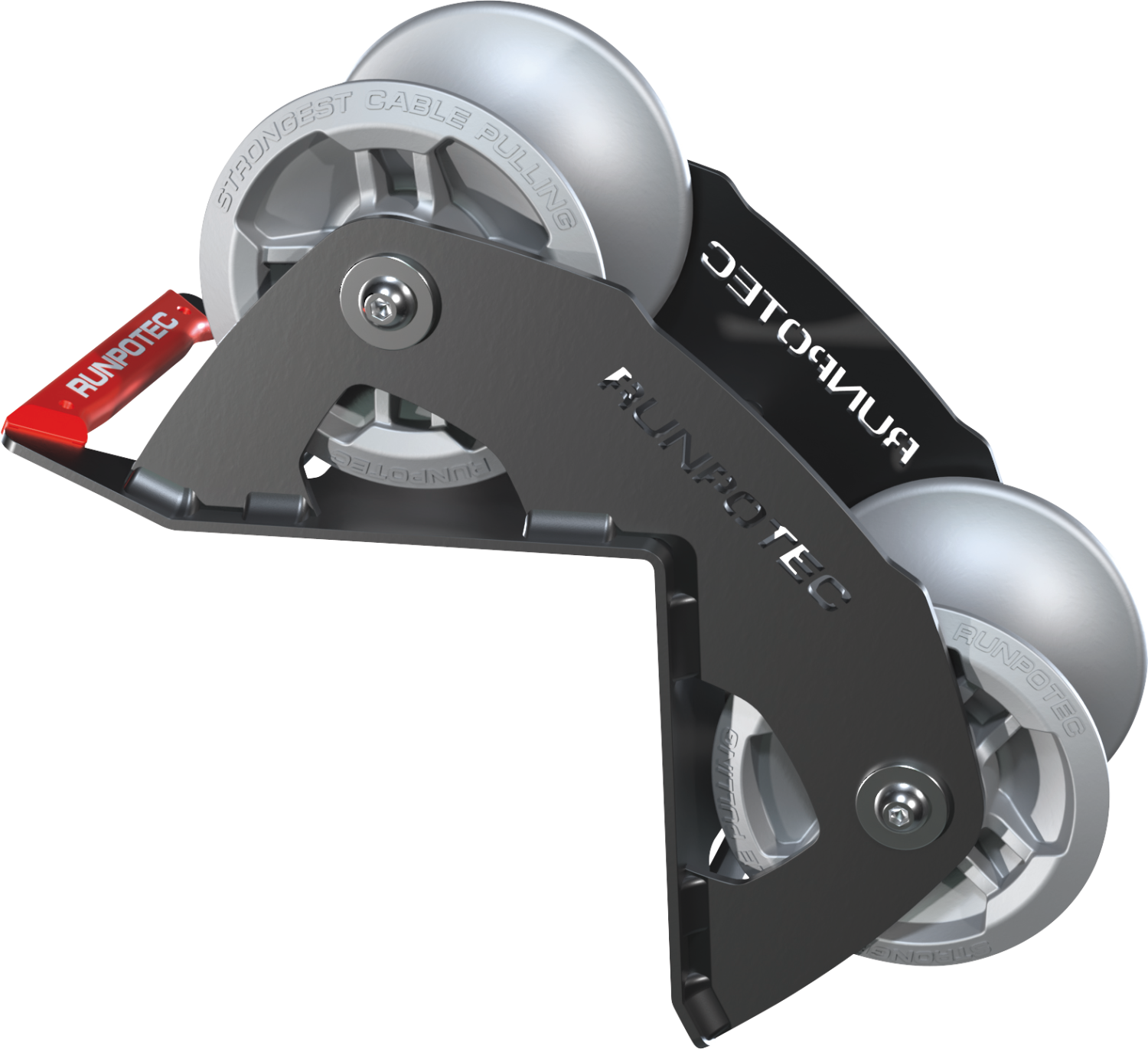 RUNPO Kabelgeleider 90° met 2 rollen