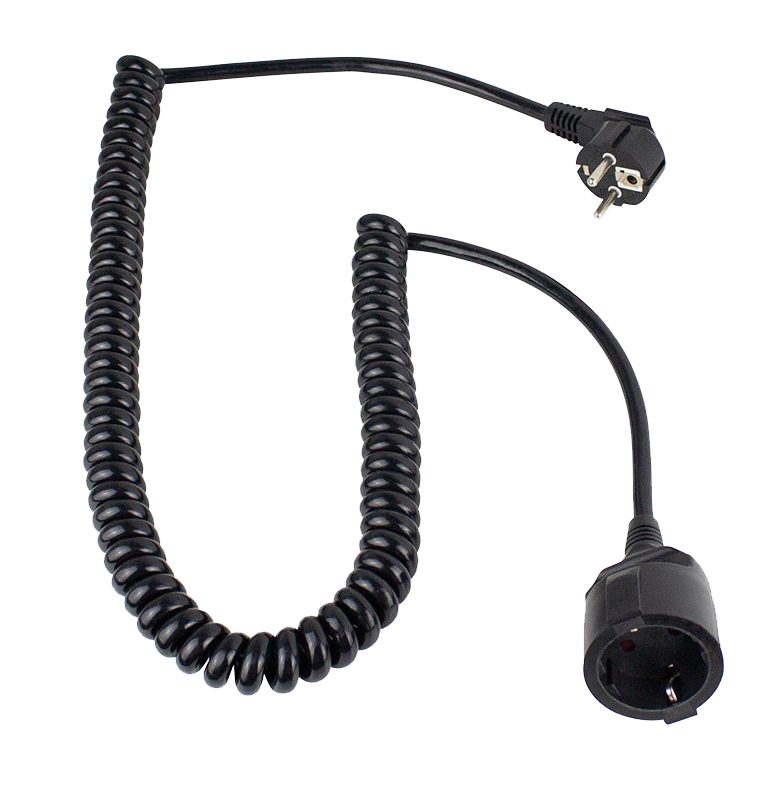 Schwabe Spiraalkabel 230V/16A IP20 H05VV-F 3G1,5 1-2,5m