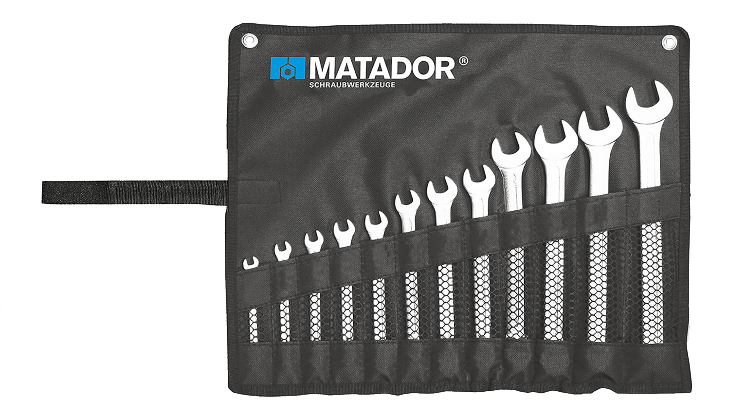 Matador Dubbele Steeksleutelset 6x7-30x32mm in roltas, 12-delig