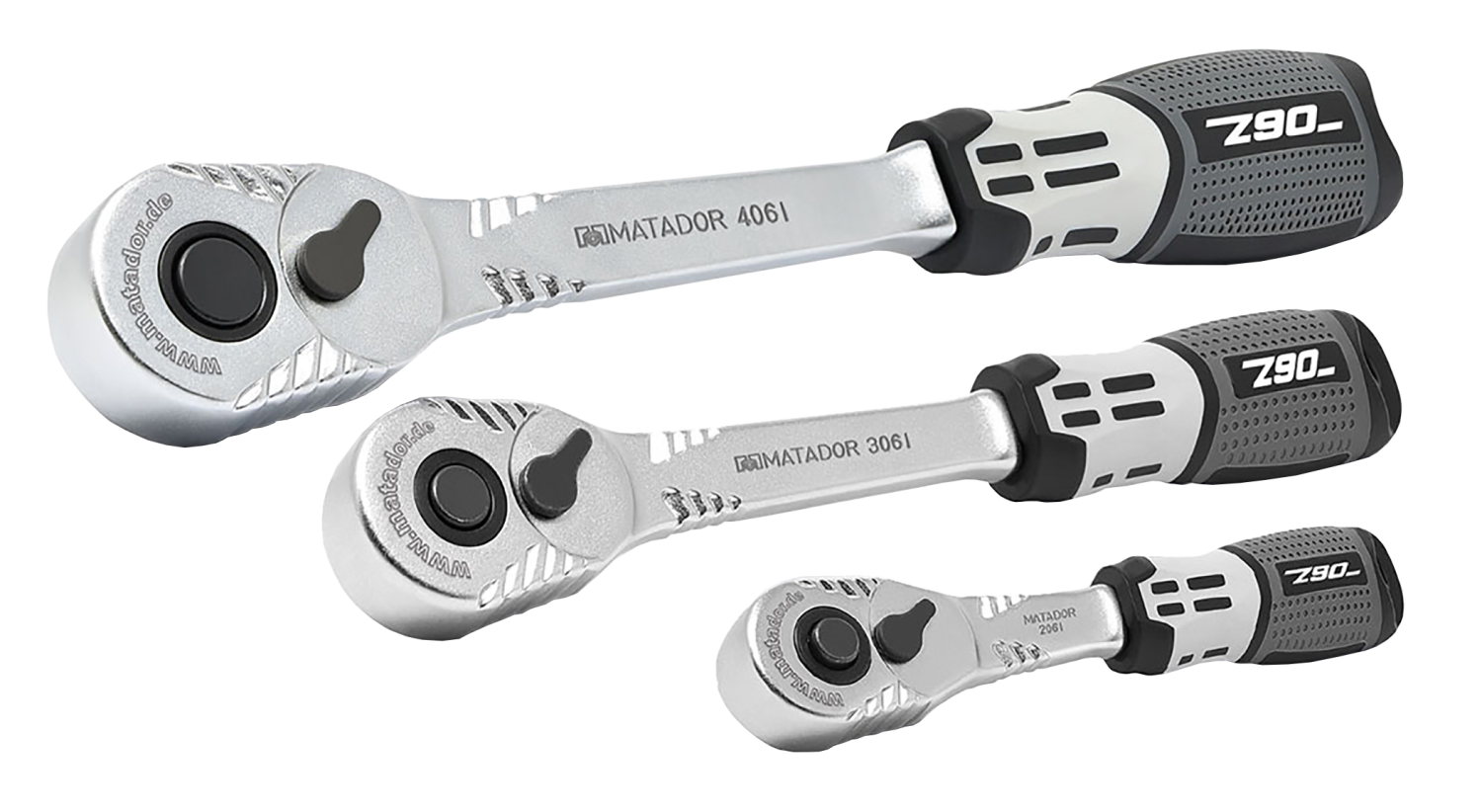 Matador Omschakelbare Ratelset Z90 1/4" + 3/8" + 1/2" (3 stuks)