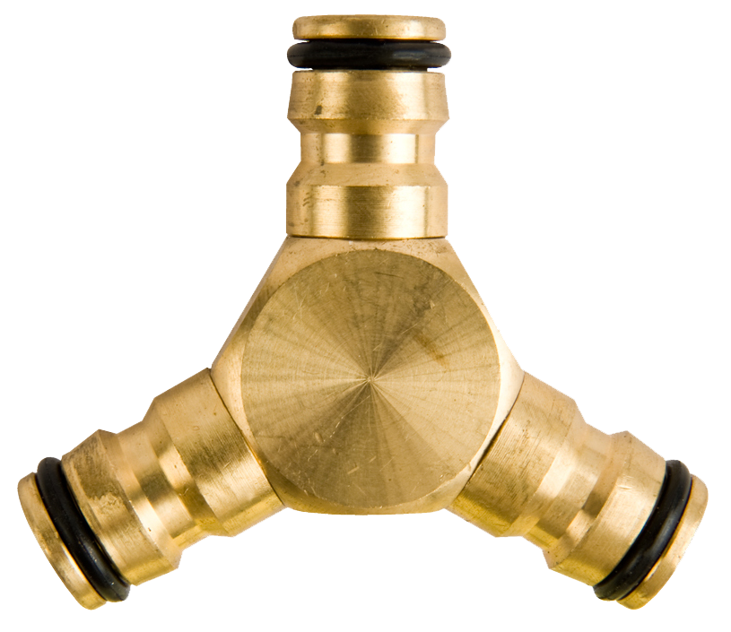 Polet Driewegkoppeling Brass in blister