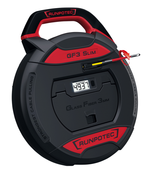 RUNPO GF3 SLIM Glasvezeltrekveer Ø 3mm met lengtemeter 30m