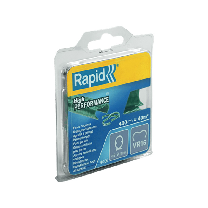 Rapid Hekwerkring VR16 Groen gecoat (400 stuks)