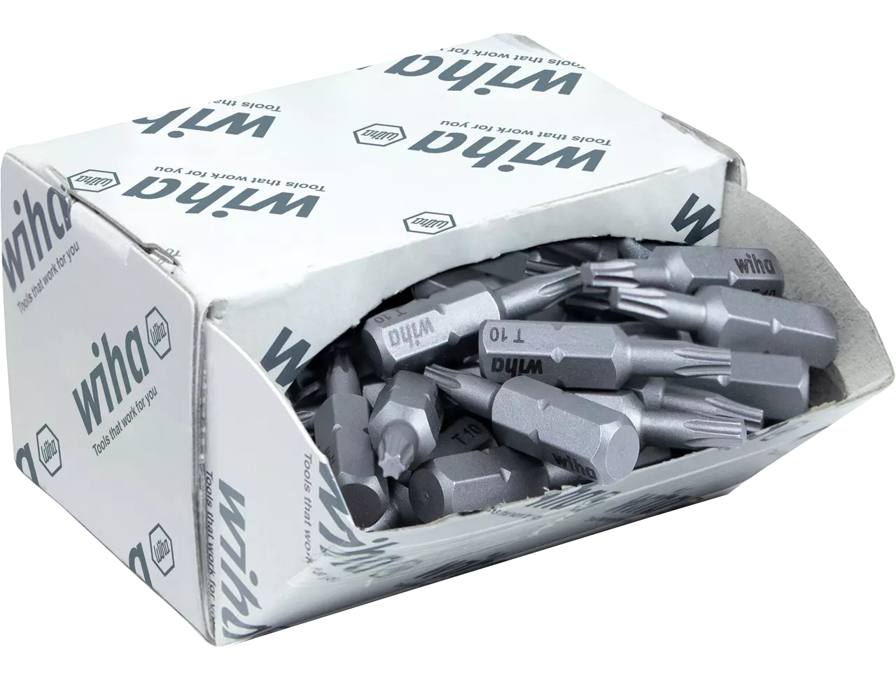WIHA Standaard Bit 1/4" C6,3 TORX grootverpakking 7015 T10x25 (50 stuks)