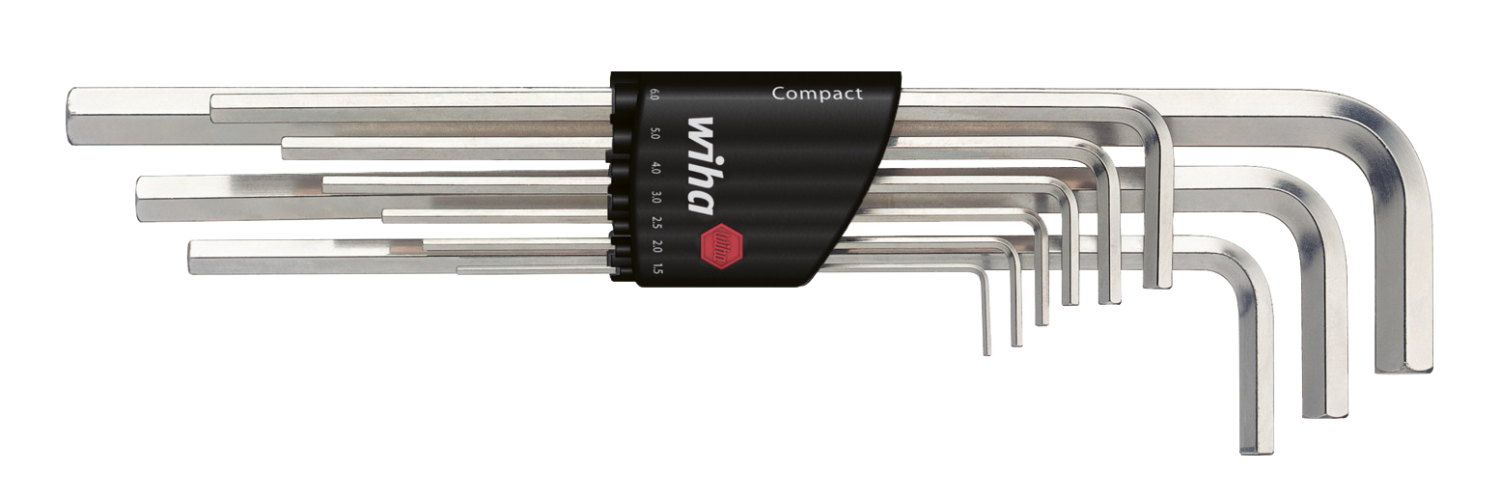 WIHA Inbussleutelset Compact vernikkeld 352, 9-delig