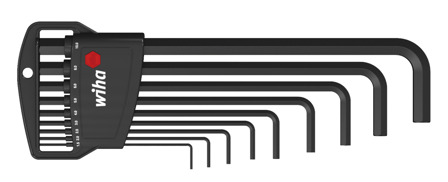 WIHA Inbussleutelset Classic gezwart 352B, 10-delig