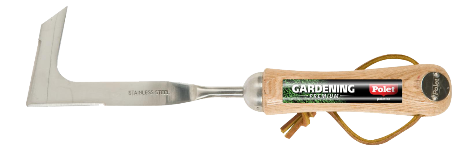 Polet Onkruidmes RVS met essen steel 325x80mm