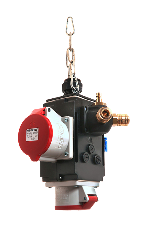 Schwabe MIXO Hangverdeler VI+ 1x 230V/16A, 1x CEE 400V/16A, 1x CEE 400V/32A 5-polig