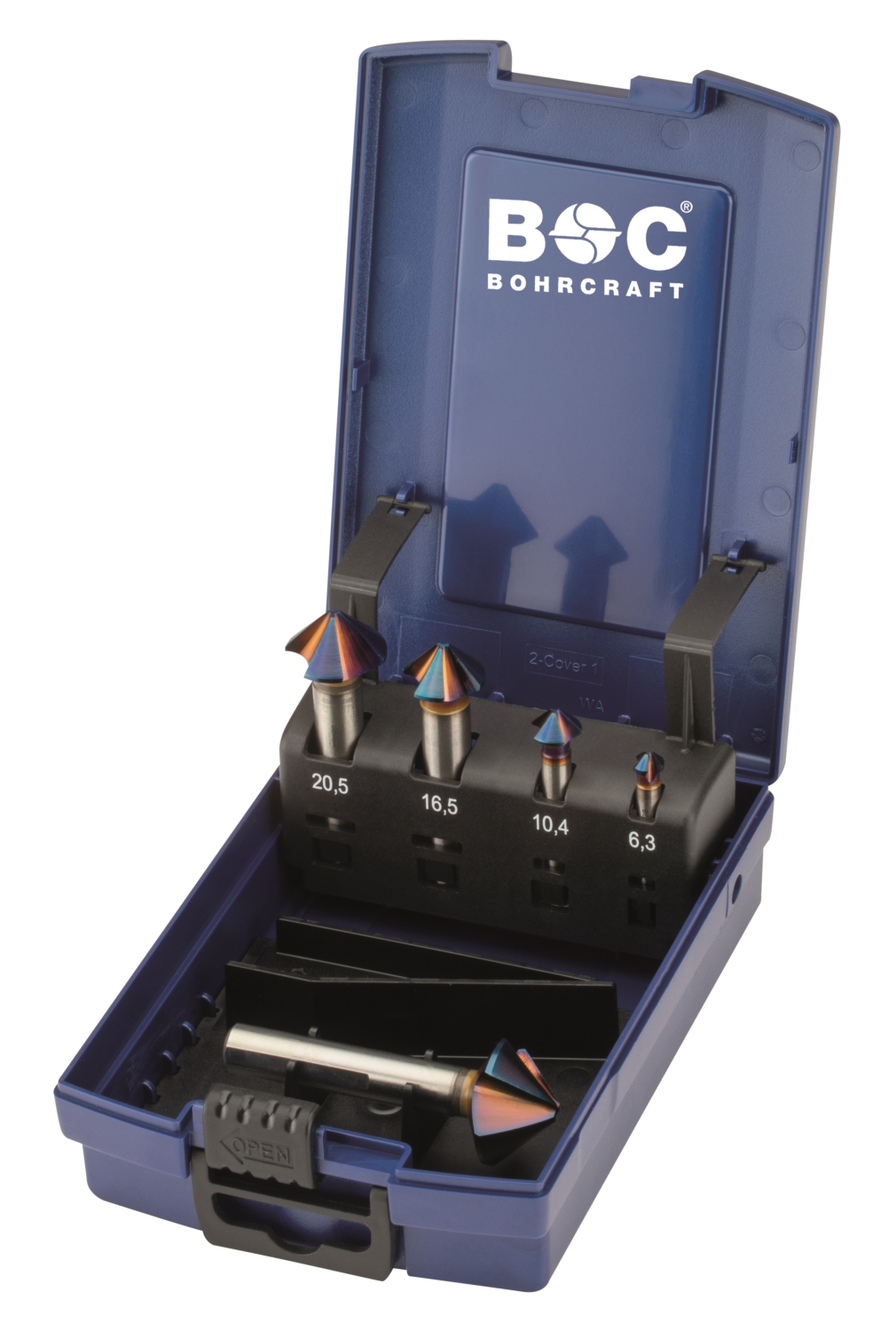 BC PP Verzinkborenset HSS-E Co 5% DIN 335C 90° Blue+  KS 5 Co B+ 6,3-25,0mm, 5-delig