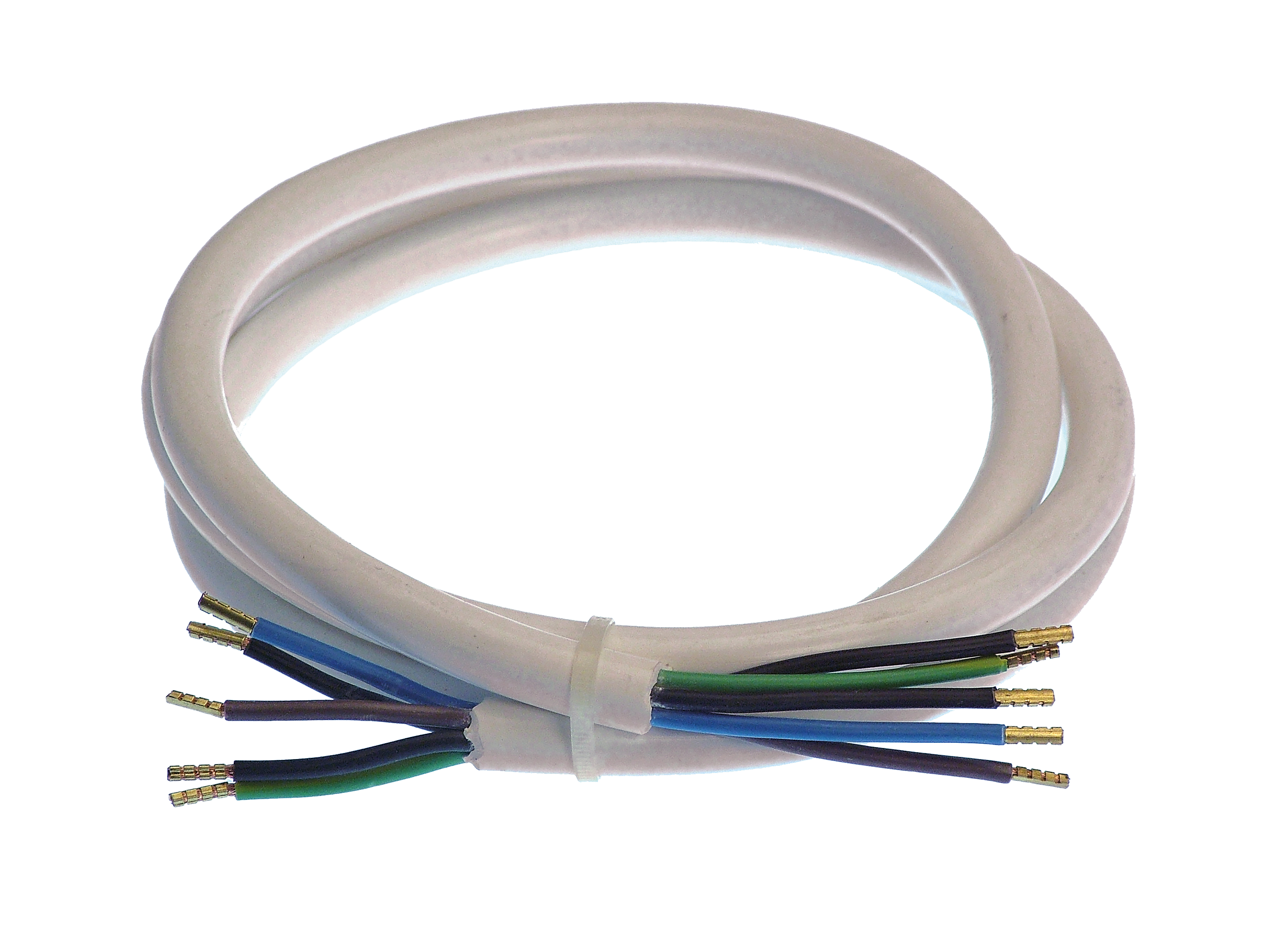 Schwabe Aansluitkabel Kachel Vinyl 400V/16A IP20 H05VV-F 5G1.5 wit 1.5m