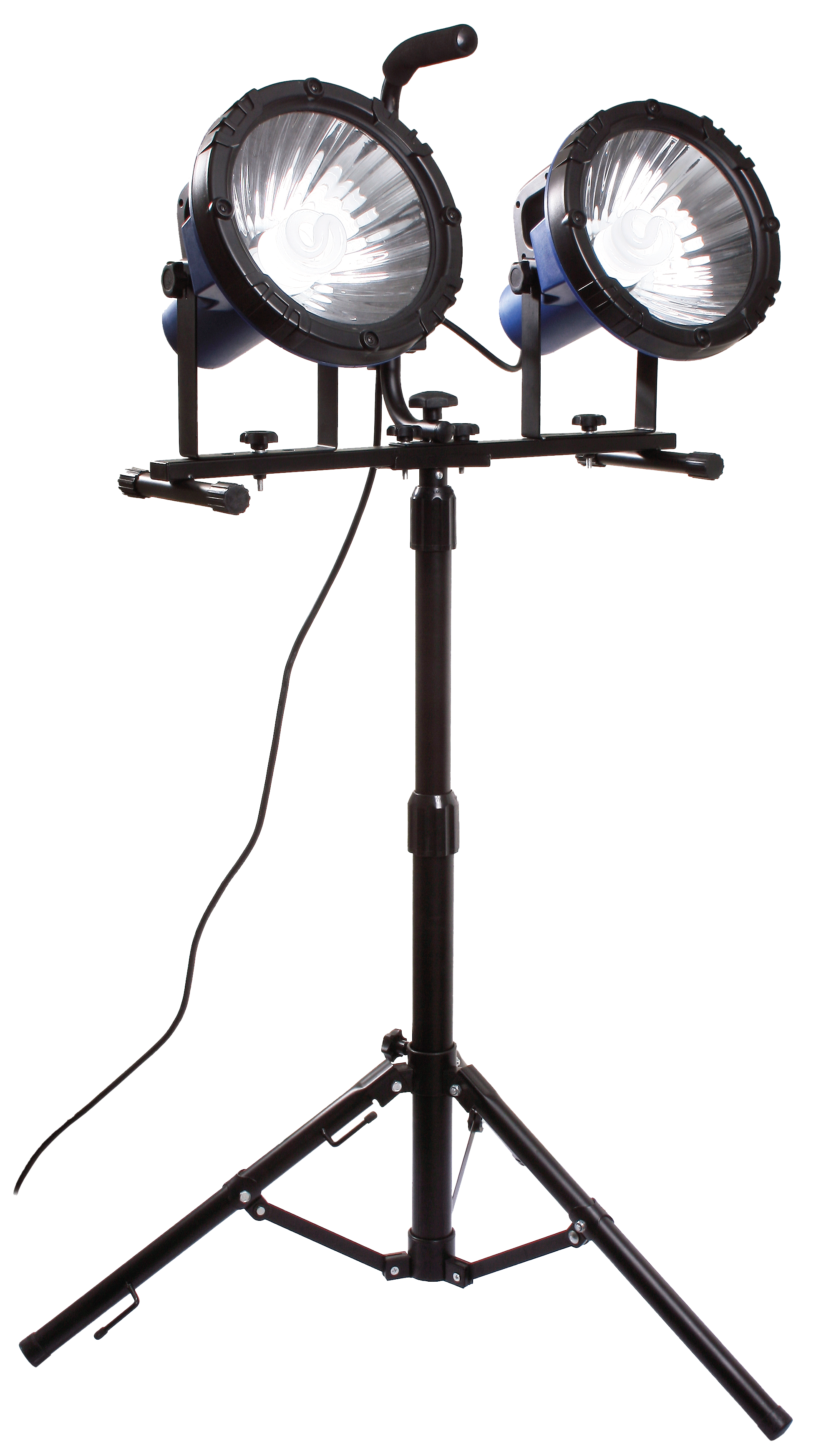 Schwabe Draagbare Werklamp IP44 2x36W 230V/16A op Statief met kabel H05RN-F 2x1,0 3m