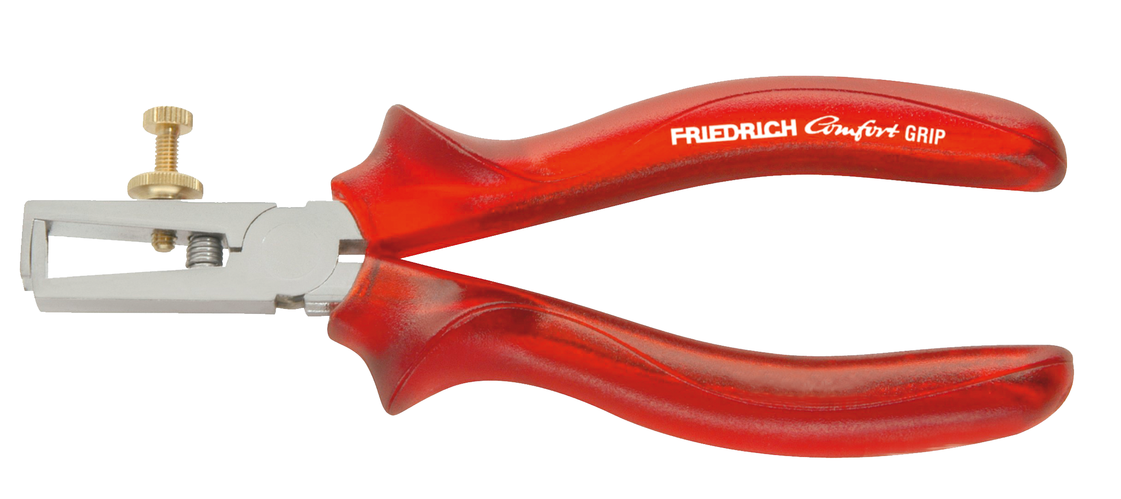 Friedrich Striptang Comfort Grip rood-transparant 160mm