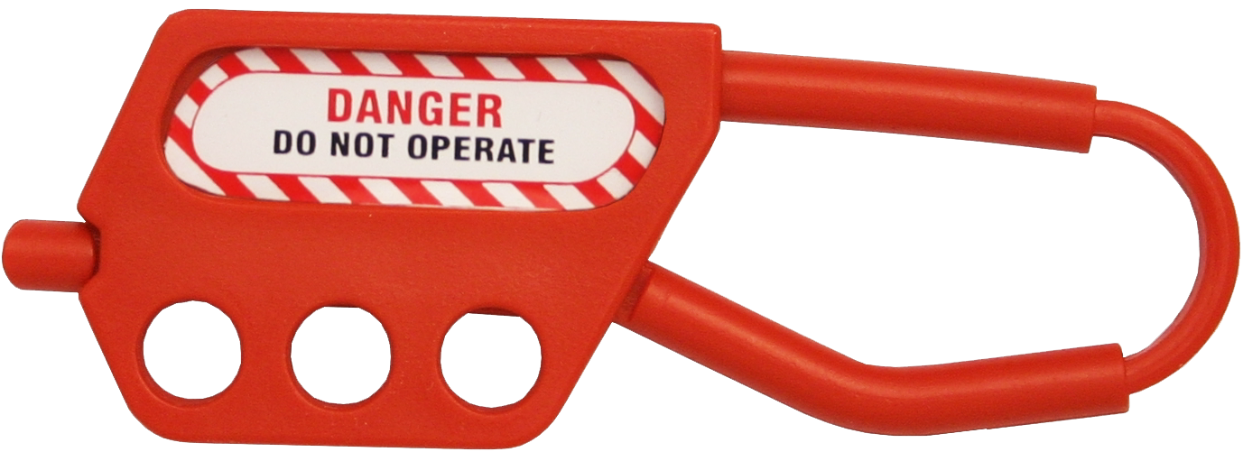 Spectrum Lockout Antistatische Hangslotbeugel Nylon 3 gat+label Ø6mm draad