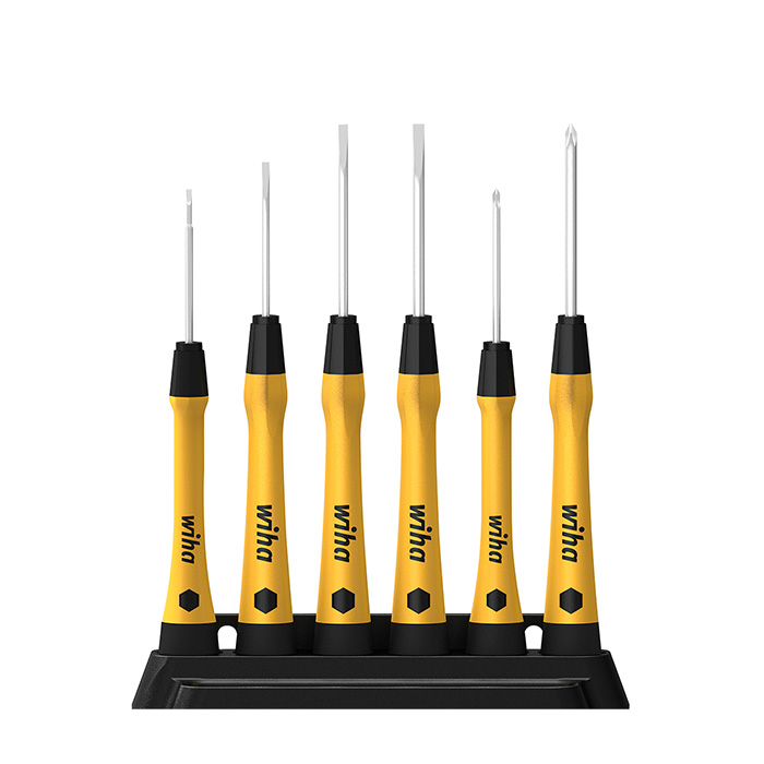 WIHA Microschroevendraaierset PicoFinish ESD 270P SL/PH met houder, 7-delig
