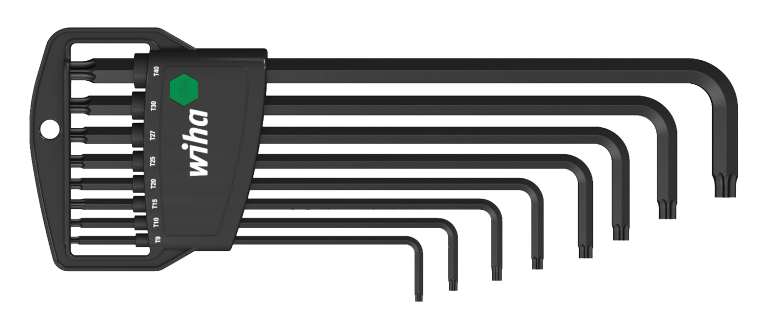 WIHA TORXsleutelset Classic gezwart 366 T9-T40, 9-delig
