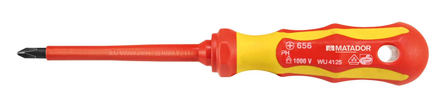 Matador 2K Kruiskopschroevendraaier 1000V VDE PH0