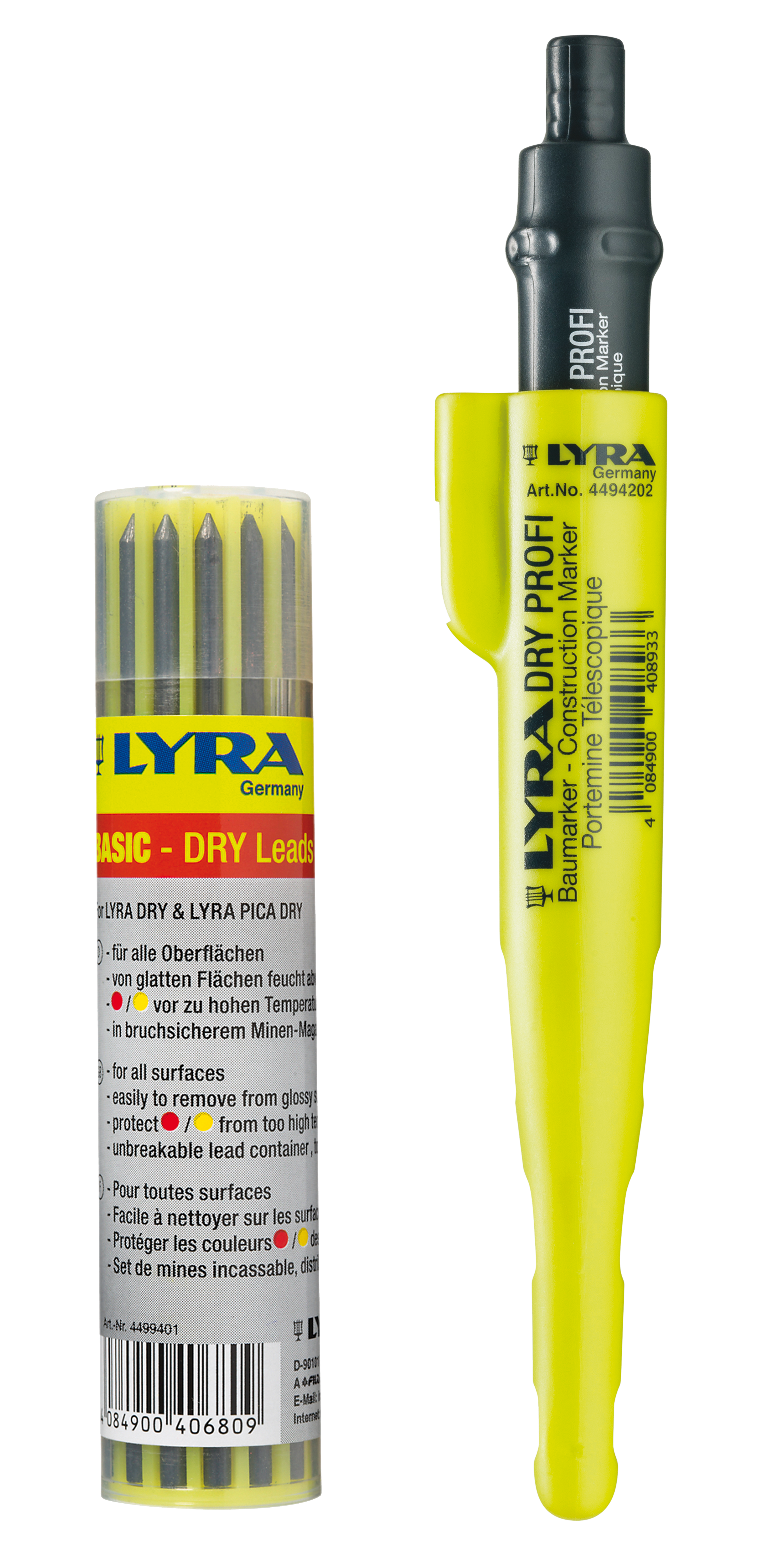 Lyra Dry Profi Vulpotlood + Dry Reservestiften Grafiet (12st)  in blister