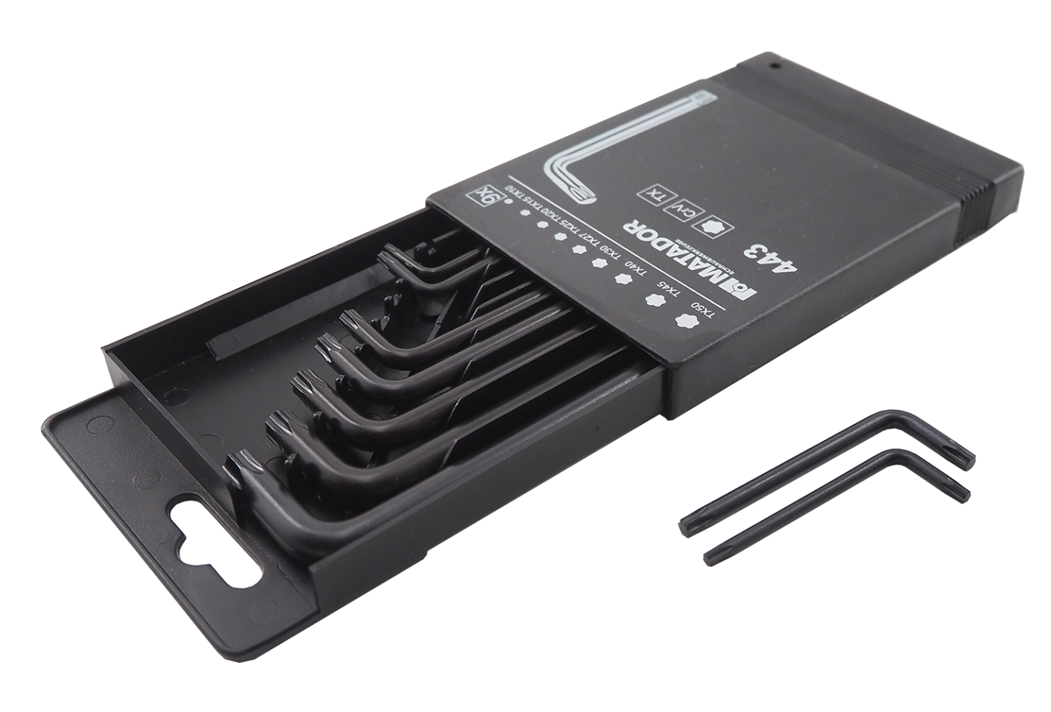 Matador TORXsleutelset mat verchroomd T10-T50 in cassette, 9-delig