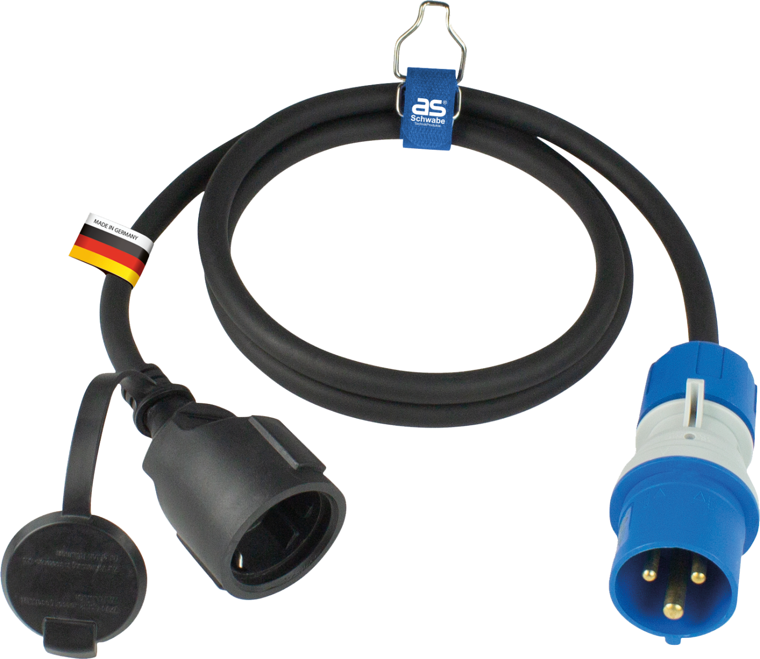 Schwabe Camping CEE Adapterkabel Neopreen 230V/16A H07RN-F 3G2,5 IP44 1,5m