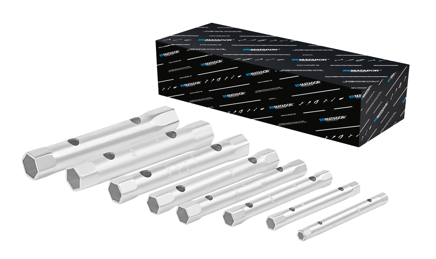 Matador Pijpsleutelset 6x7-20x22mm, 8-delig