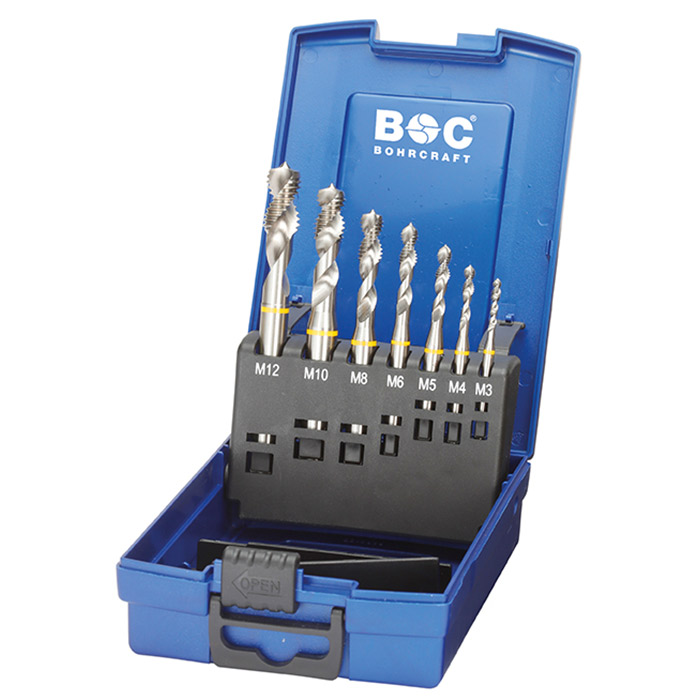 BC PP Machinetappenset Geelring HSS-E MGB7 ALU-K vorm C RSP45° M3-M12, 7-delig