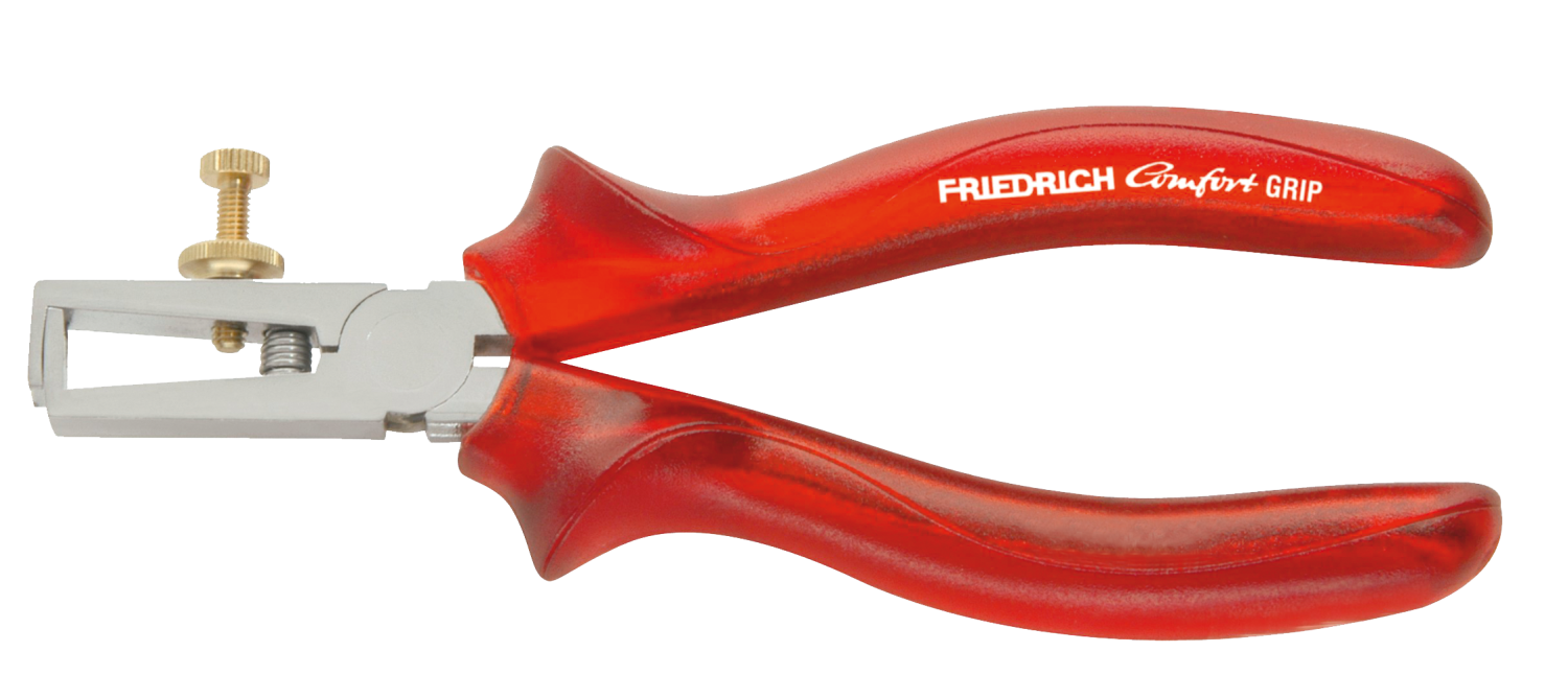 Friedrich Striptang Comfort Grip rood-transparant 160mm