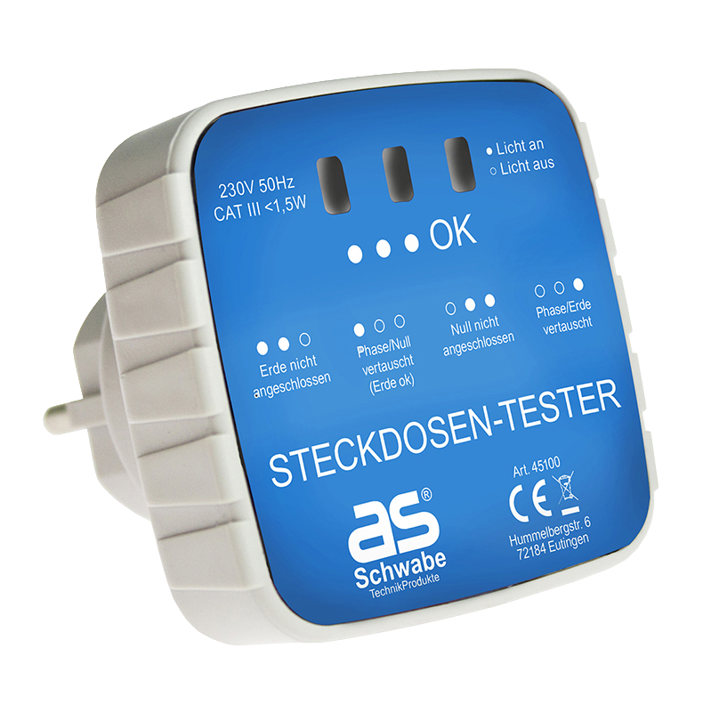 Schwabe Contactdoostester 230V-50Hz IP20 CAT III