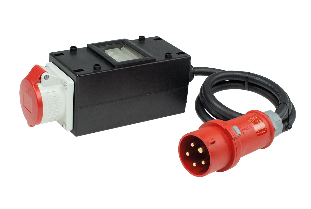 Schwabe CEE MIXO Adapter 400V/32A IP44 5-polig FULDA met kabel H07RN-F 5G6 1,5m