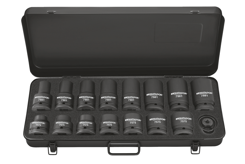 Matador 3/4" Krachtdoppenset 17-33mm, 17-delig