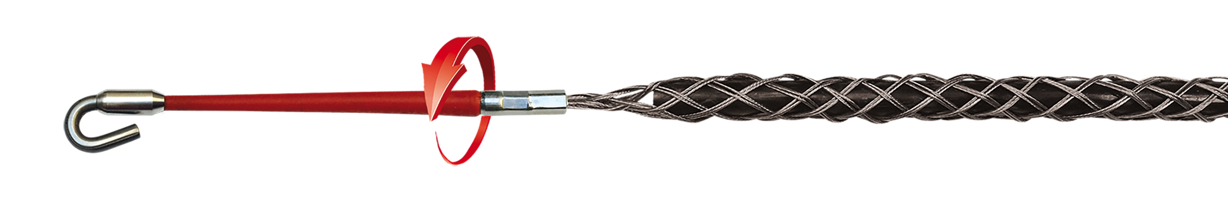 RUNPO RVS Kabeltrekkous met haak 4-6mm