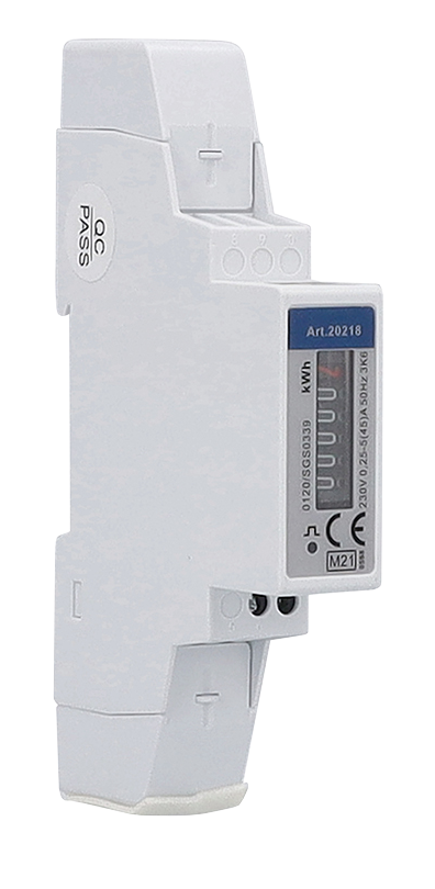 Schwabe Energieverbruiksmeter 1-fase 230V-50Hz 0,25-5 A (max. 45 A) IP44 DIN-rail