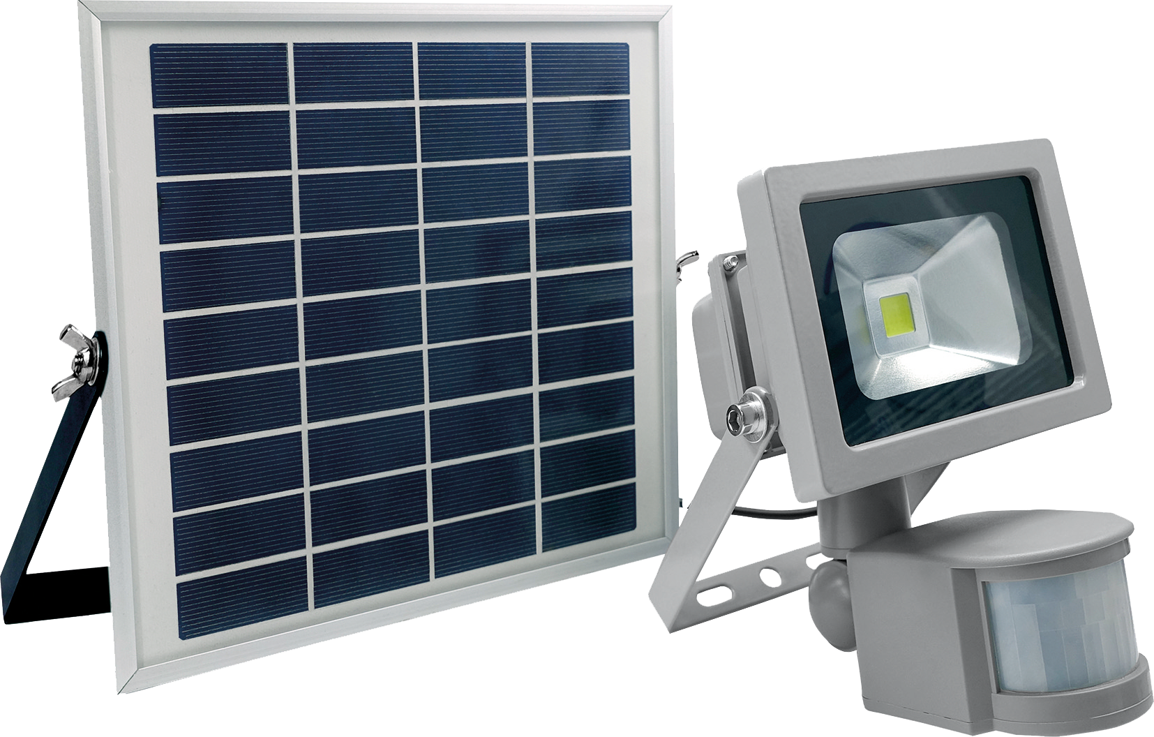 Schwabe Solarline LED Lamp IP44 10W incl. zonnepaneel en bewegingsmelder met verbindingskabel 3m