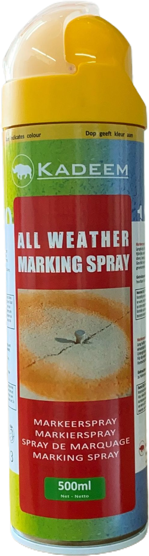 Kadeem Markeerspray All Weather 500ml Geel