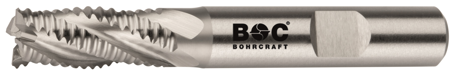 BC PP Ruwfrees DIN 844 HSS-E Co 8%, kort, Type NR 12,0 mm Weldon DIN 1835 B