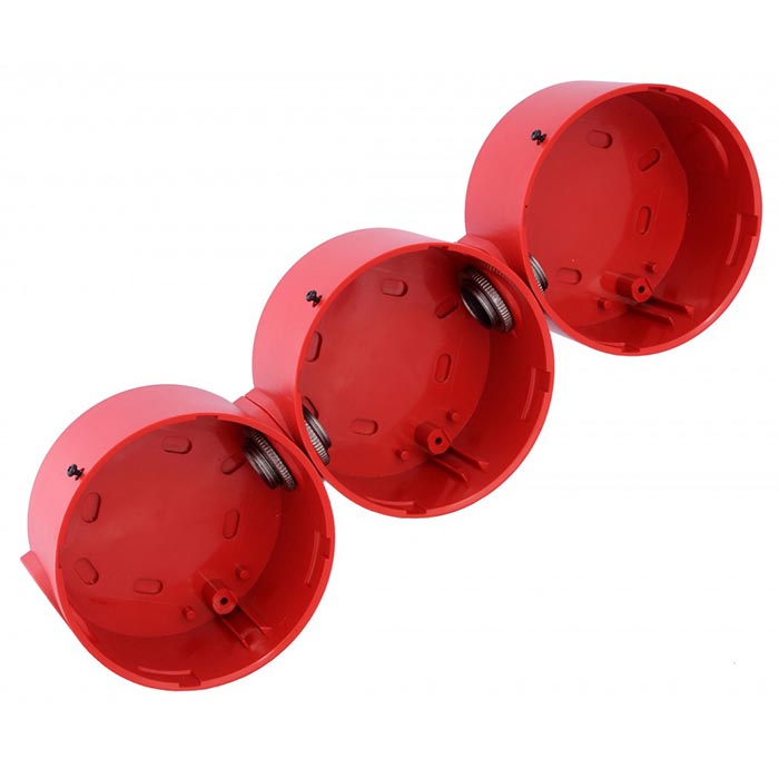 Compro Diepe Basis Signaalgever Drievoudig Ø 93mm IP65 Rood