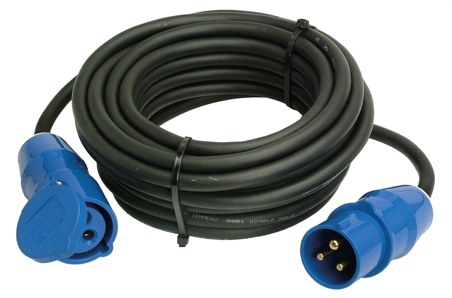 Schwabe Camping CEE Verlengkabel Neopreen 230V/16A IP44 H07RN-F 3G2.5 zwart 10m 3-polig