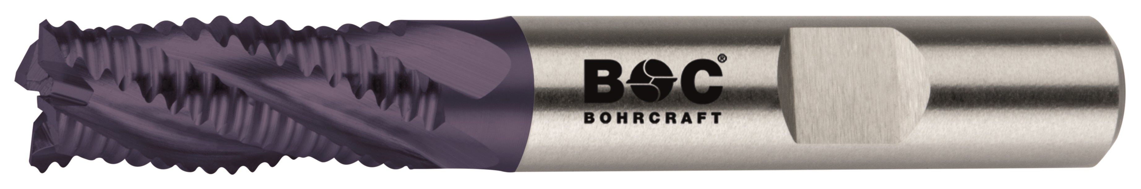 BC PP Ruwfrees DIN 844 HSS-E Co 8%, kort, Type NR, TiAlN 10,0 mm Weldon DIN 1835 B