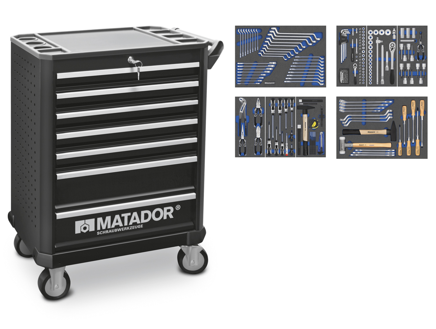 Matador Ratio Werkplaatswagen Truck 7 laden, 201-delig