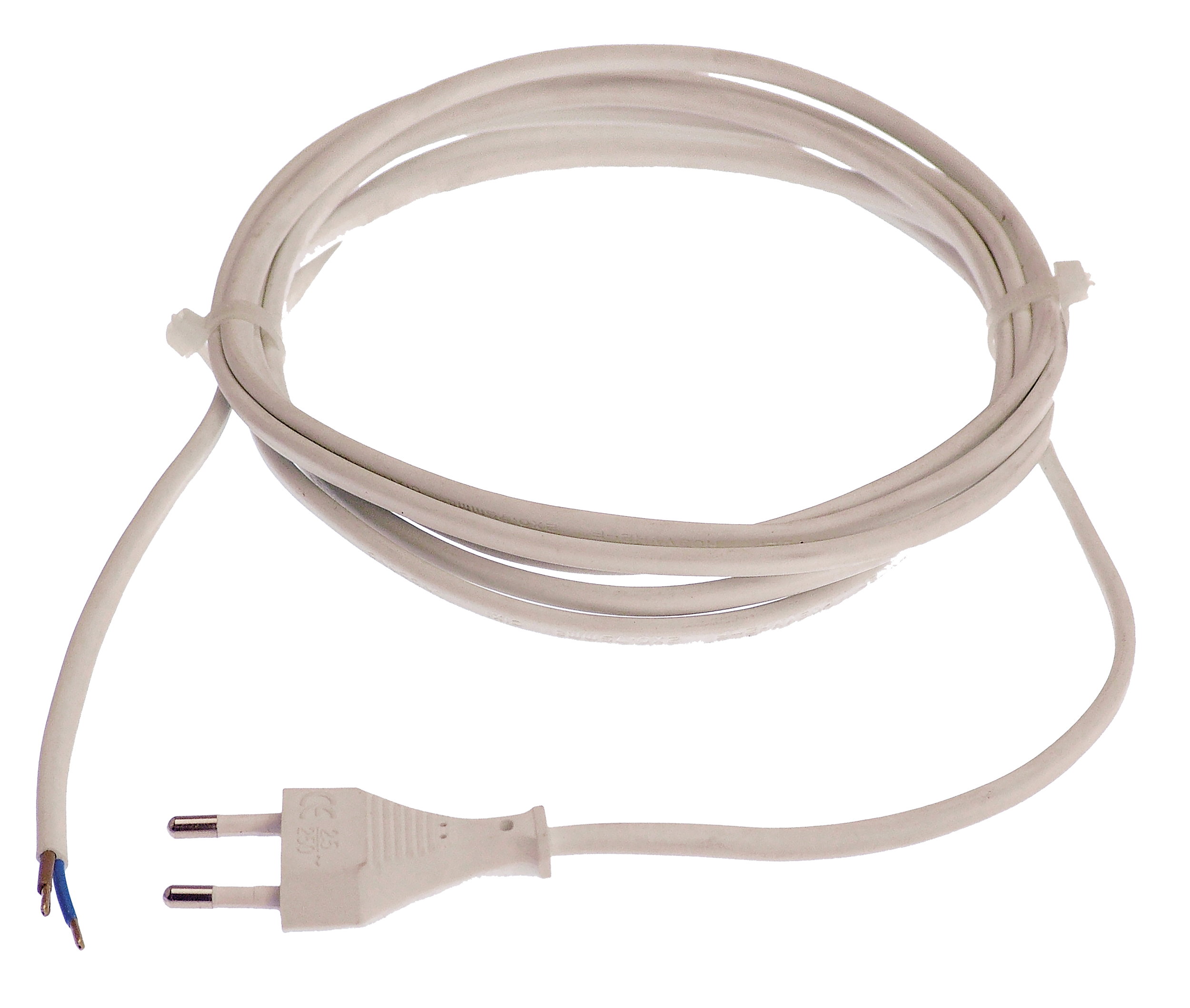 Schwabe Aansluitkabel Vinyl Eurostekker 230V/2.5A IP20 H03VVH2-F 2x0,75 wit 1.5m
