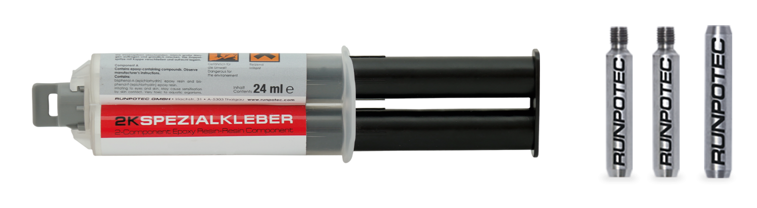 RUNPO RVS Reparatieset Ø 9mm Glasvezel Trekveer, 4-delig
