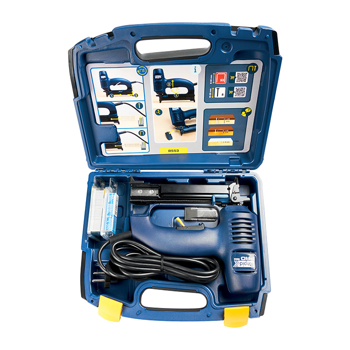 Rapid Elektrische Tacker R553 koffer, incl. 1250 nieten en 1000 nagels