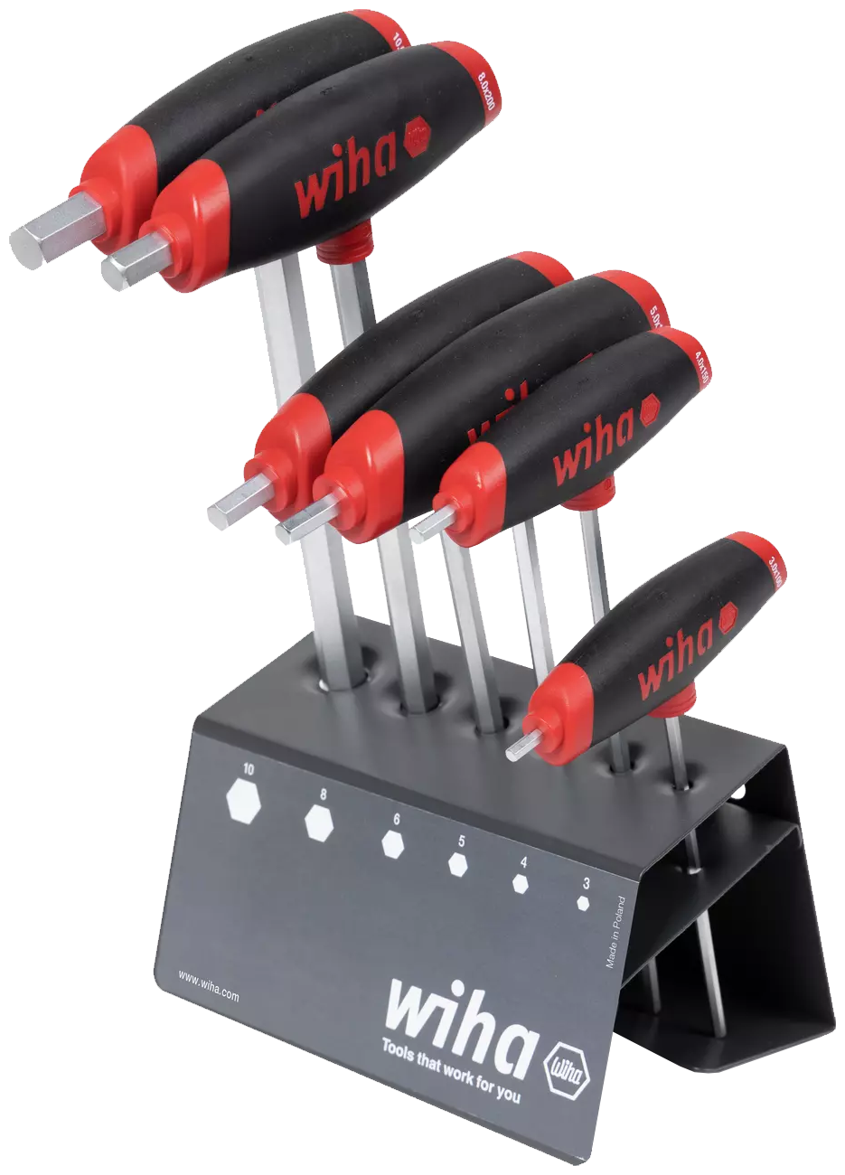 WIHA ComfortGrip Inbussleutelset met zijpunt in houder 334DS, 7-delig