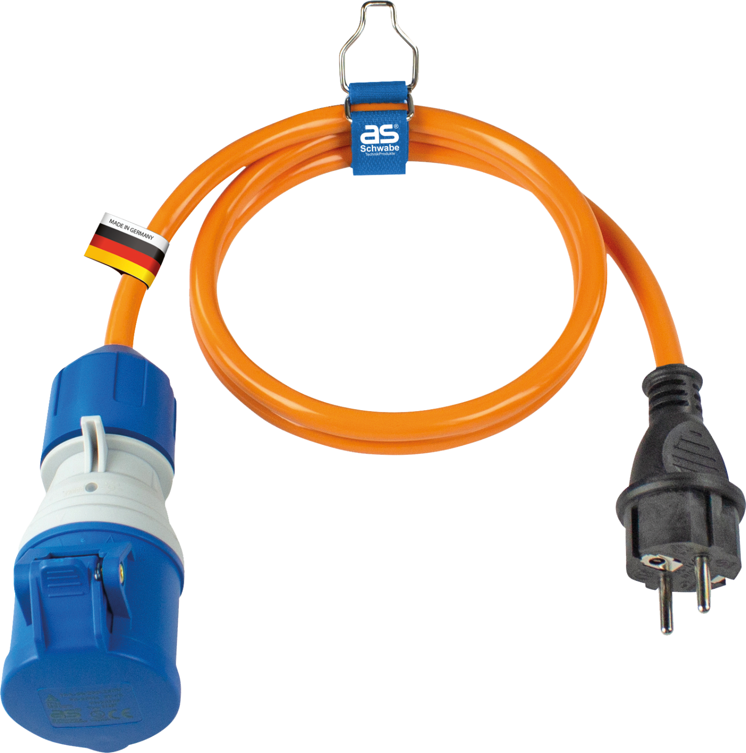 Schwabe Camping CEE Adapterkabel 230V/16A IP44 H07BQ-F 3G2,5 1,5m