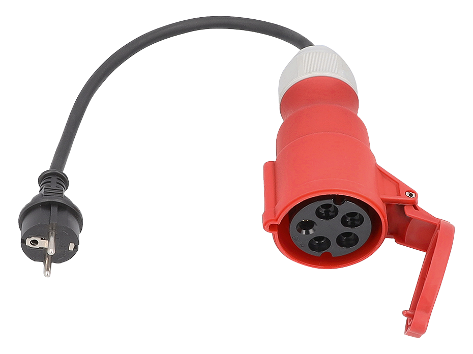 Schwabe Adapterkabel E2 H07RN-F 3G2.5 230V/16A-CEE 400V/32A 5-polig IP44 0,3m