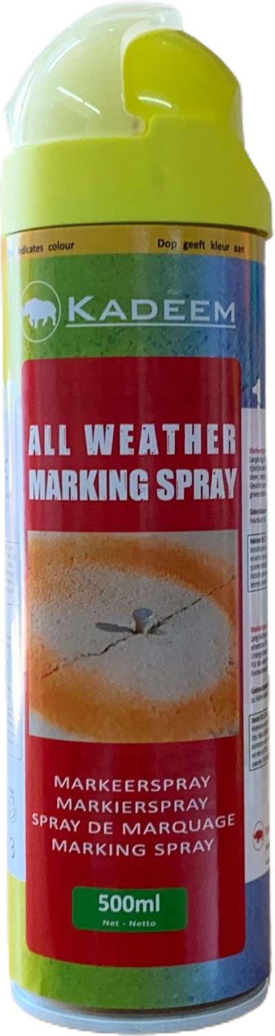 Kadeem Markeerspray All Weather 500ml Fluor Geel