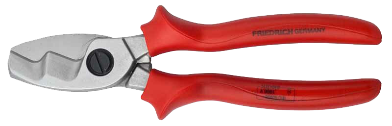 Friedrich Kabelschaar dubbele snijkant 1000V, rood geïsoleerd 157 20mm 210mm