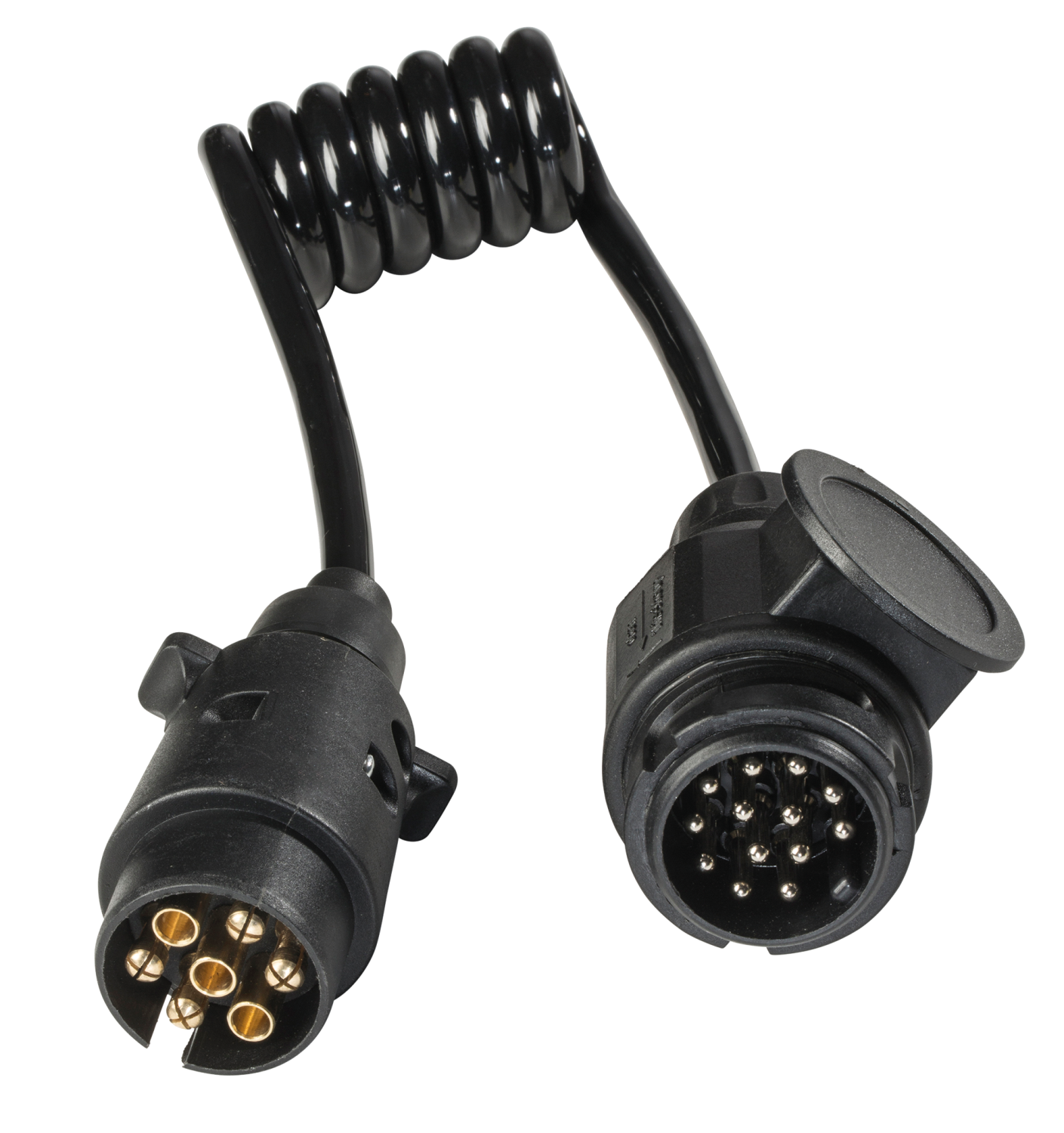 Schwabe Camping Adapterkabel Spiraal 12V IP44 13-polig zwart 1m