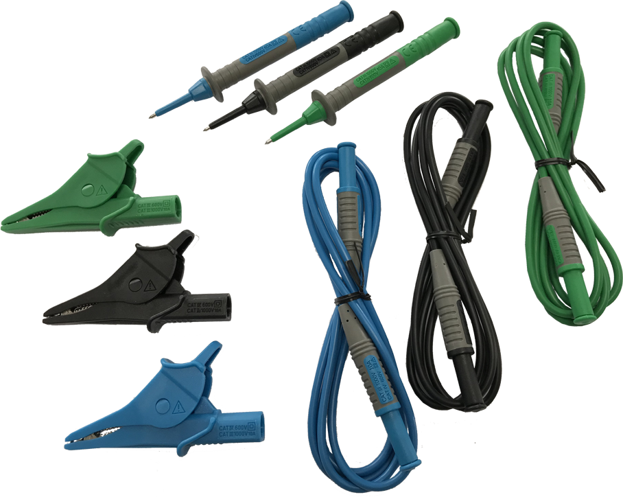 BENNING Meetsnoerenset blauw, groen, zwart t.b.v. IT 105