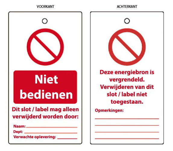 Spectrum Waarschuwing Label 75x135mm 'Niet Bedienen' (10 stuks)