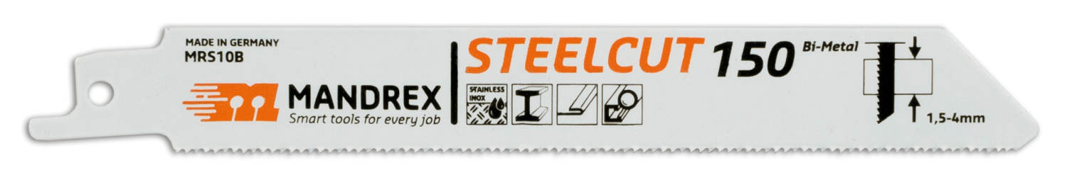 Mandrex Steelcut Reciprozaagblad MRS10B 150mm fijn (2 st.)
